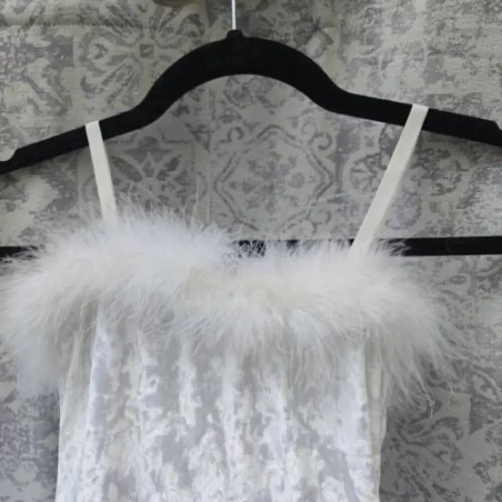 Cicci ballet dance costume leotard white bunny Child small crushed velvet tulle